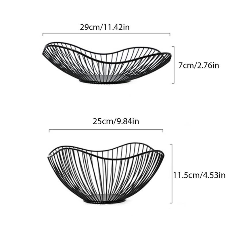 Artistic Fruit Stand Decorative Storage Basket Bread and Snacks Display Tray Living Room Decoration Kitchen Supplies