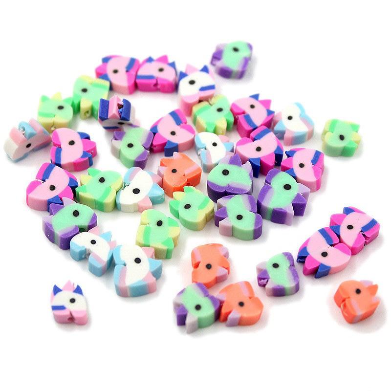 Soft Pottery Pieces Beaded Diy Mobile Phone Chain Accessories Loose Beads Smiley Face Letters Animal Fruit Mixed Soft Pottery