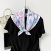 1116 New 71cm Silk Scarf Women's Square Scarf Printing Temperament Versatile High Sense Fashion Thin Silk Scarf Wholesale