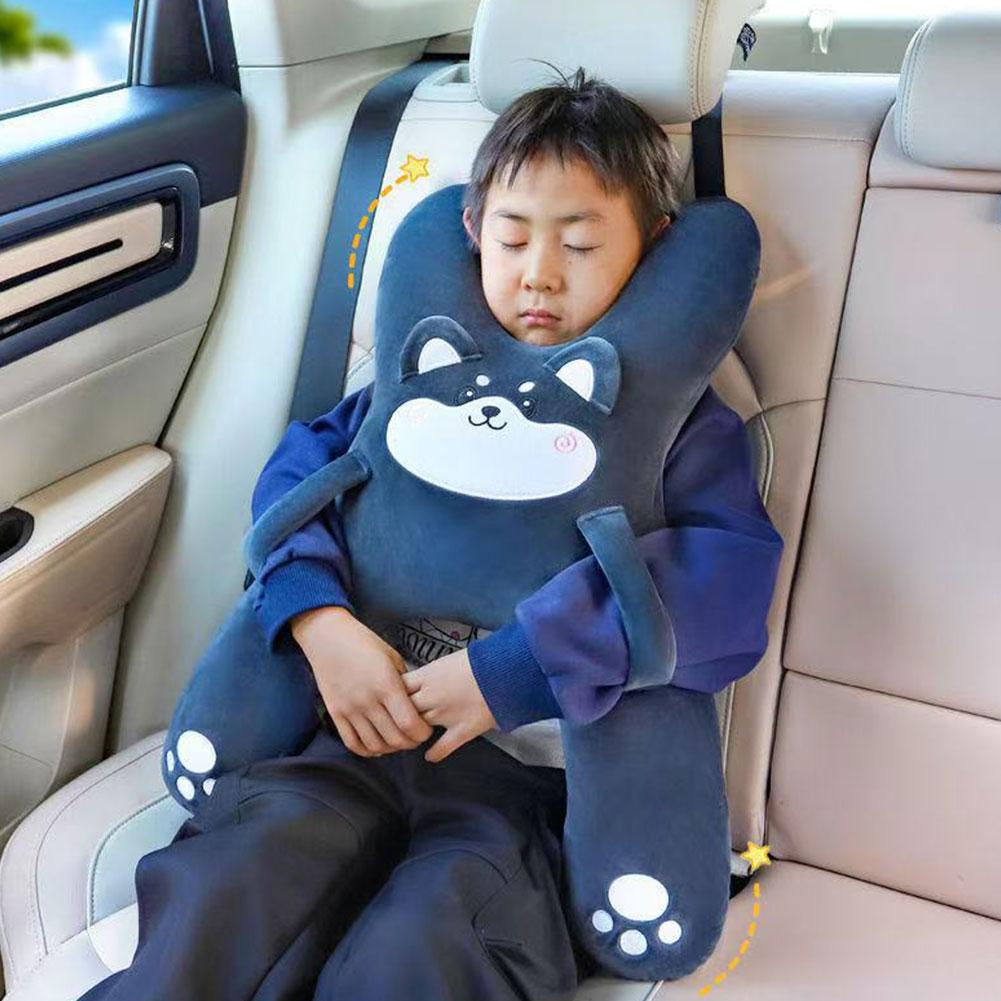 Car children's pillow With Seat Belt Safety Sleep Aid Prevent Leaning Head Back Seat Sleeping Comfort During Distance Travel
