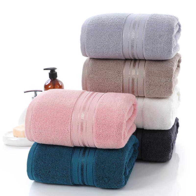Spot large thickened cotton souvenir towel hotel men's sports face towel plain color broken gear water absorption