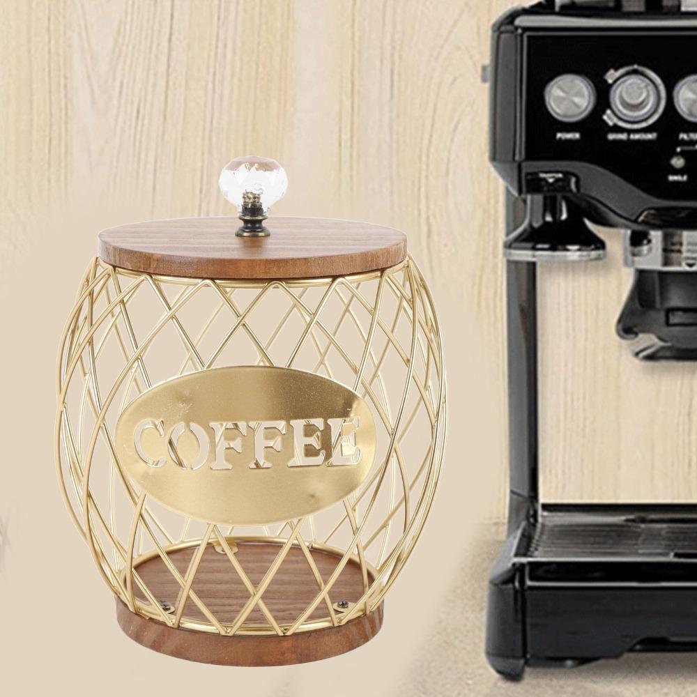 Metal Coffee Pod Storage Fruit Shaped Coffee Pod Rack Coffee Capsule Holder Coffee Station золотой
