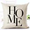Brief Liebe Zuhause Kissenbezüge Baumwolle Leinen Schwarz Weiß Kissenbezug Sofa Bett Nordisch dekorativer Kissenbezug almofadas 45x45cm