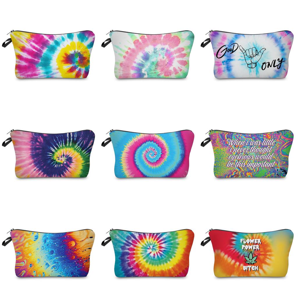 Tie Dumplings Dyed Makeup Bag Multifunctional Pillow Bag Rainbow Pouch Makeup