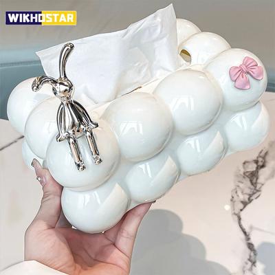 INS-Stil, Zuckerwatte, herausnehmbare Taschentuchbox, koreanischer Stil, süße Taschentuchbox, dekoratives Zubehör für den Schreibtisch, für den Serviettenhalter zu Hause