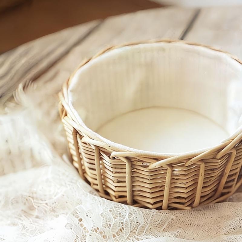 Willow Storage Basket Natural Fiber Container Handwoven Organizer For Home Decoration And Practical Use