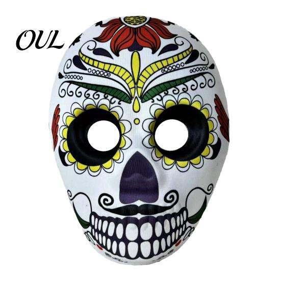 Festival-Kostümzubehör Tag der Toten Totenkopfmaske, Halloween Zucker Vollgesichts-Realistische Maske für Erwachsene Maskenball-Party-Accessoire Cosplay,