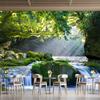 3d Forest Waterfall Wallpaper Scenery Wall Mural Living Room Tv Bedroom Waterfall Wallpaper Home Decor
