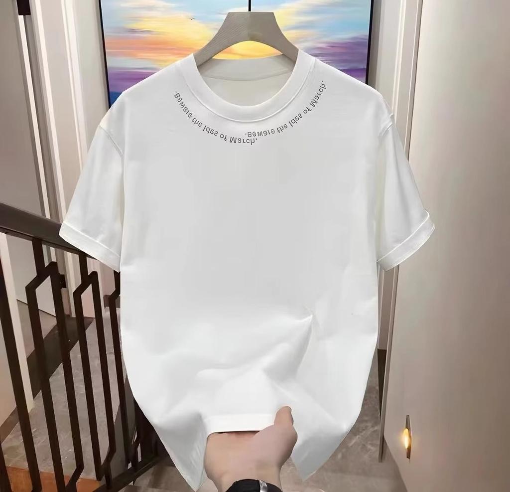 Heavy Cotton Ruffian Handsome Short-Sleeved T-Shirt, Blue Men'S And Women'S Versatile Trendy Brand Street Loose Round Neck T-Shirt