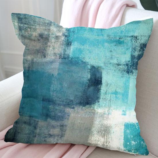 Pillow Covers with Zipper Set of 2 Oil Painting Throw Pillowcases Breathable All-season Pillowslip Abstract Art Decorative Cushion Case for Couch Bed