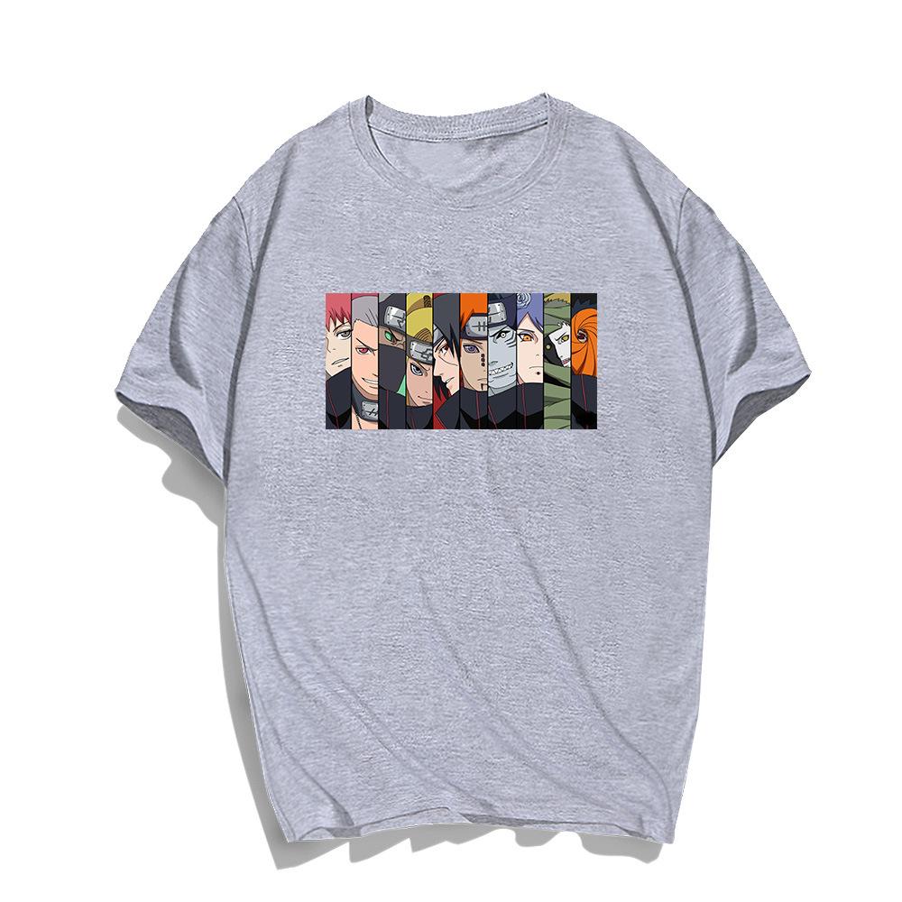 Naruto short-sleeved T-shirt men's and women's summer cartoon trendy brand pure cotton half-sleeved teen student parent-child top