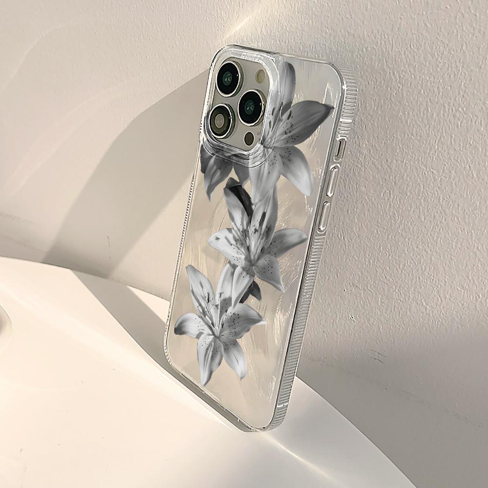Blue Tulip Cute Case For iPhone 16 17 15 Pro Max Cases iPhone 17 11 12 13 ProMax 14 15 16 Plus 7 8 16E XS XR Shockproof Cover