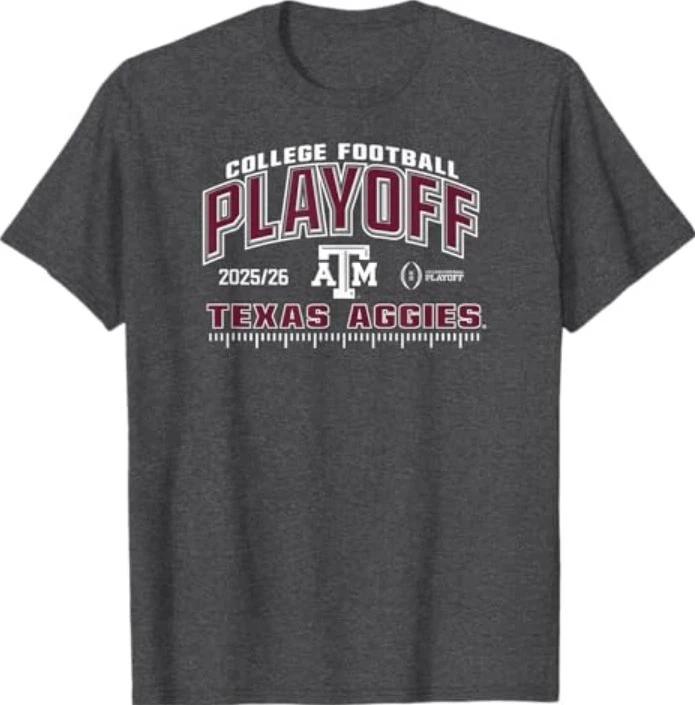 Texas A&M Aggies College Football Playoff CFP 2025-26 T-Shirt S