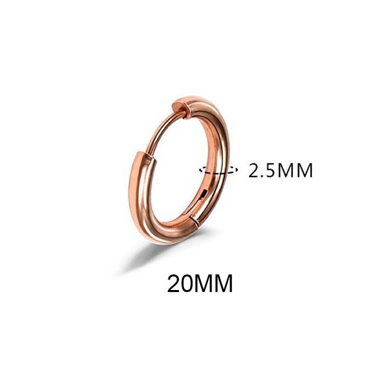 LATS 2024 New Simple Stainless Steel Small Hoop Earrings for Women Men 8mm To 20mm Round Cartilage Ear Piercing Fashion Zircon