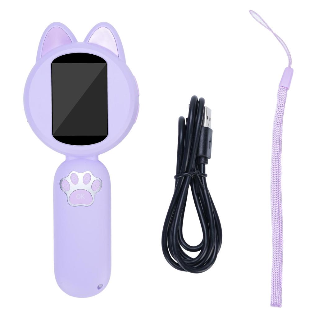 Violet Handheld Microscope 2in IPS Screen Portable Microscope with 8 LED Lights Supports 14