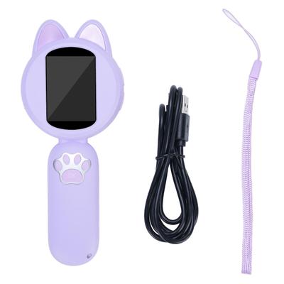 Violettes Handmikroskop 2-Zoll-IPS-Bildschirm Tragbares Mikroskop mit 8 LED-Leuchten Unterstützt 14