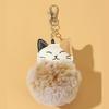 [Coyoohouse] Fluffy Plush Keychain Cat Fluffy Cute Bear Design with Strap Backpack/Bag Accessory Perfect Christmas/Children's Day Gift Fashion