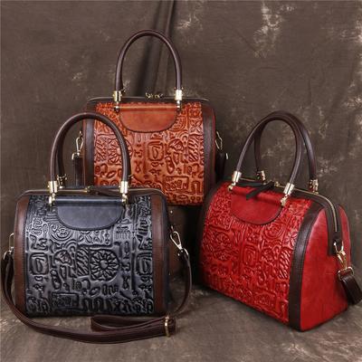 Oracle Geprägte Damen Umhängetaschen Echtes Leder Handtaschen Luxus Design Damen Abendtasche Umhängetaschen