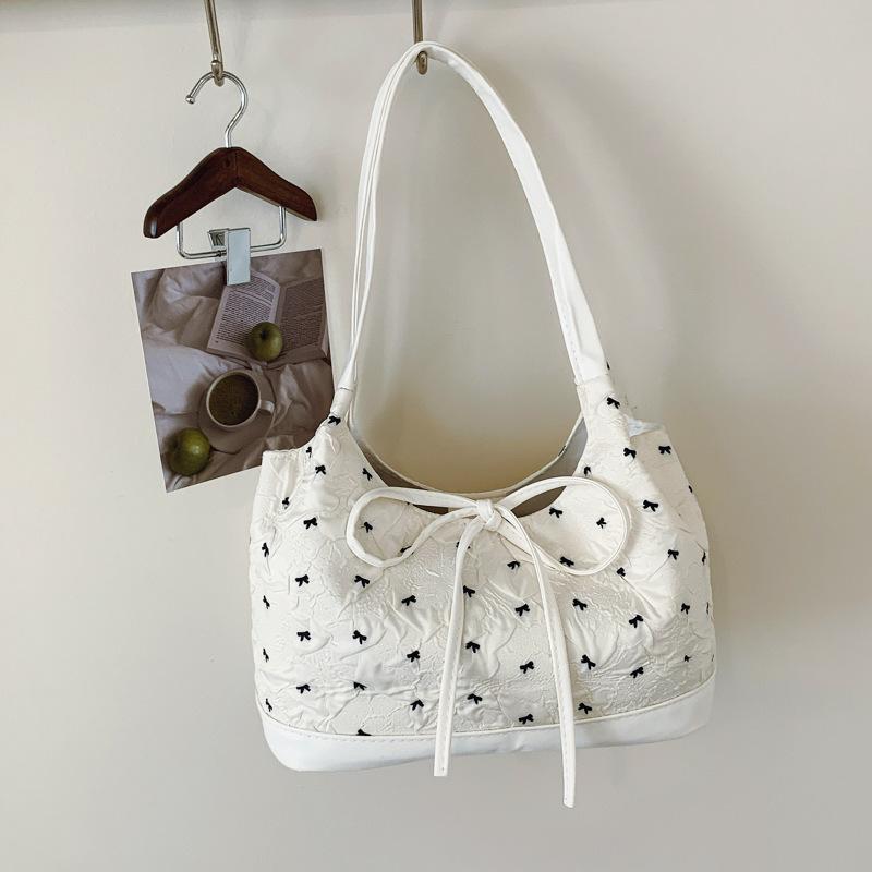 Korean Style Bowknot Underarm Bag For Women 2026 New Design Trendy Bag Casual Commuter Shoulder Bag