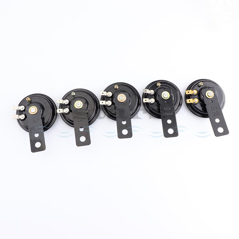 Universal 12 24 36 48 60V Motorcycle Electric Horn Kit Signal Speaker Waterproof Round Loud Horn For Scooter Moped Dirt Bike ATV