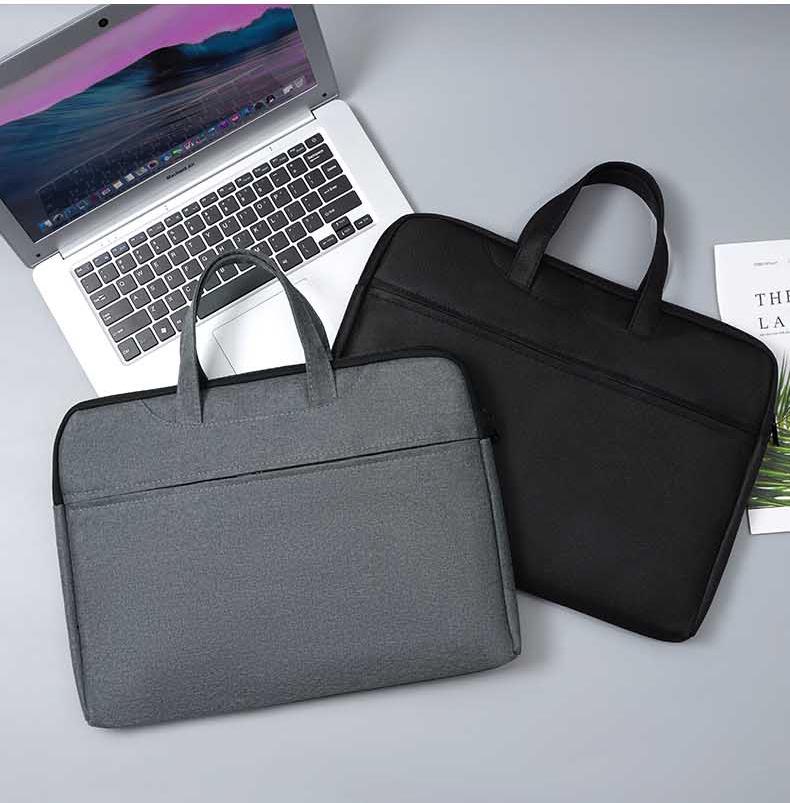 Men's Waterproof Oxford Cloth Briefcase: Large-Capacity Handheld Document Bag with Drawstring.