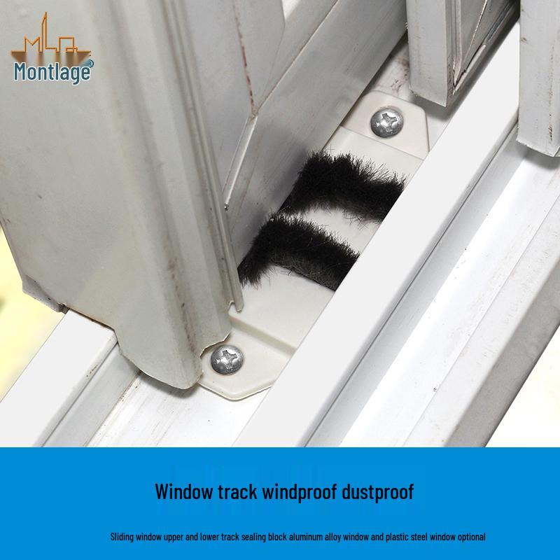 Steel-Plastic Window Seal: Windproof, Soundproof, Anti-Collision Strip for Sliding Doors & Floor-to-Ceiling Windows.