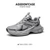 Silver dad shoes men's spring 2025 new high-end Hong Kong style mesh breathable height increase men's sports and leisure shoes