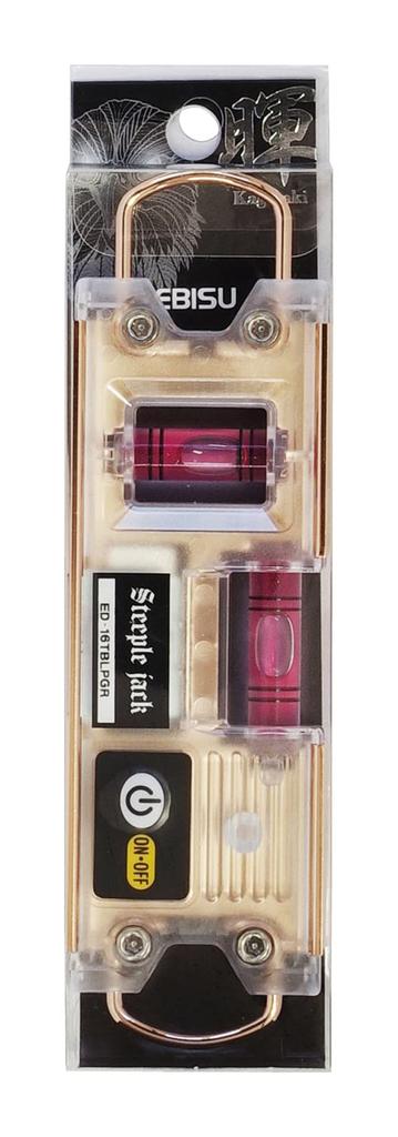 Niigata Seiki SK Tobi Level Ki ED-16TBLPGR Aluminum Spirit Level with Magnet, Pink Gold/Red