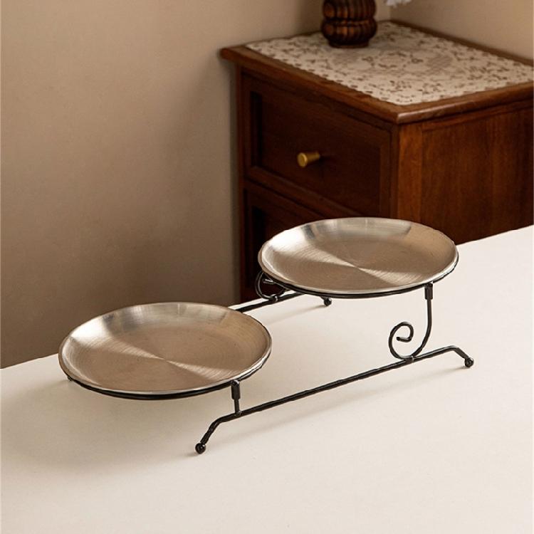 Practical Detachable Dessert Stand for Parties Detachable Fruit Serving Holder Metal Wedding Cake Display Plate