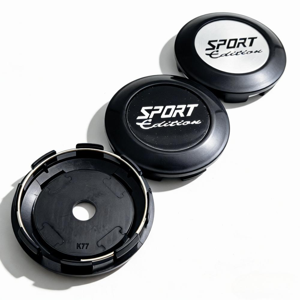 4pcs 77MM Clips 72MM Sport Edition Logo Badge Emblem Car Wheel Center Caps Rim Hubcaps Dust Cover Wheels Hub Cap Car Accessories