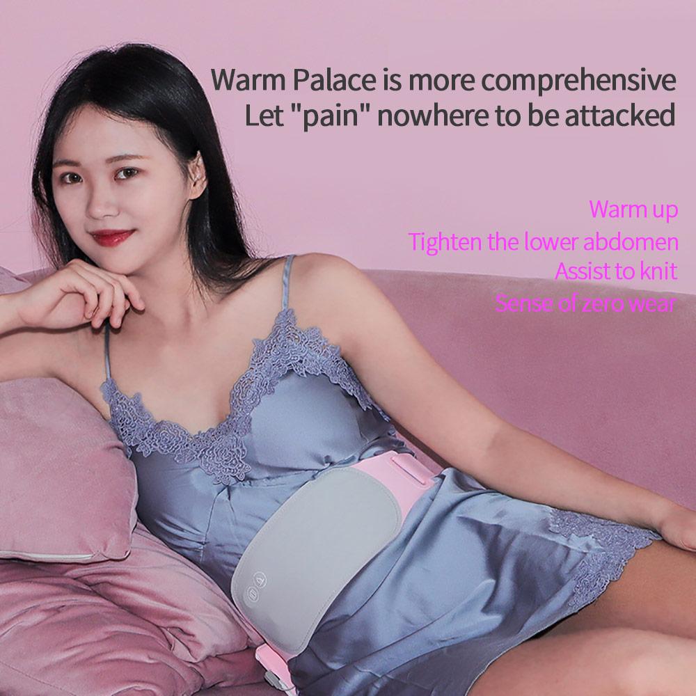 Uterus Heating Belt Power Bank Hot Compress Warm Menstrual Heated 3 Modes Waist Pain Massager Women Girls Ladies