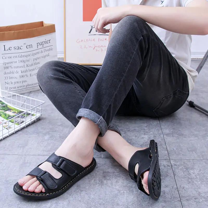 Fashion Soft Men's Shoe Beach Sabot Slides Flat Original Designer Luxury Clappers 2025 Casual Cheap Shoes Liquidation Adult Male Slipper
