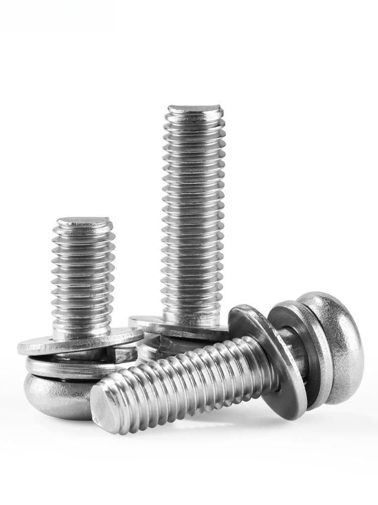 304 Stainless Steel Phillips Pan Head Screw Set with Washers, M2-M8