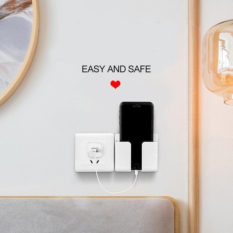 Telecomandă fără lovituri Încărcarea telefonului mobil Cutie de perete Cutie de depozitare de perete Suport de depozitare pentru telefonul mobil