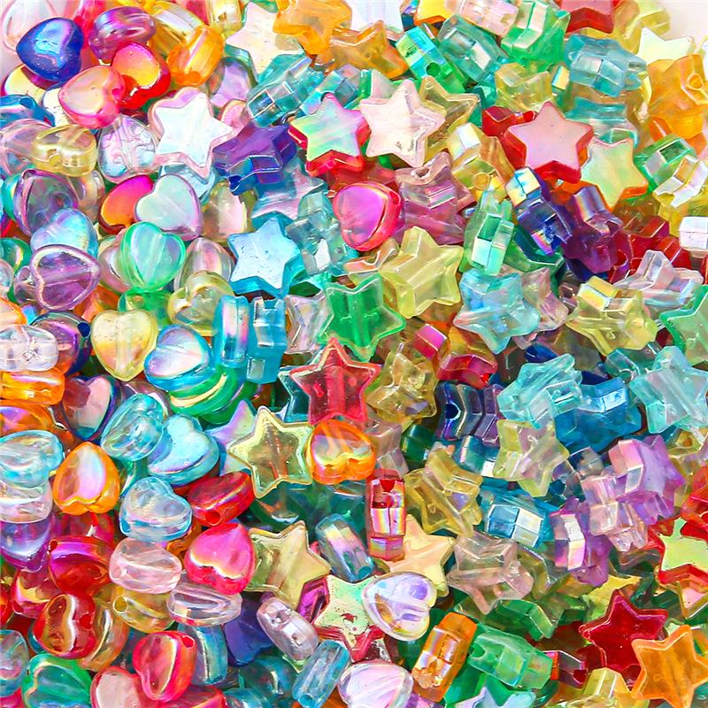 Acrylic Plated Color Beads for DIY Jewelry: Earrings, Bracelets, and Accessories.
