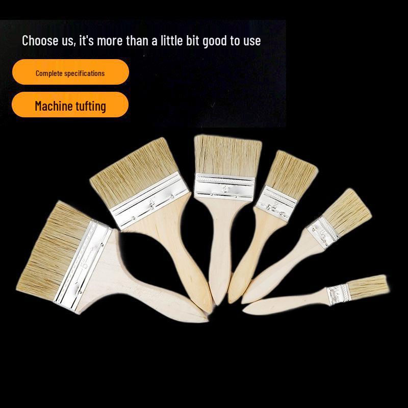 Wood Handle Bristle Brushes: Cleaning, Industrial, Barbecue & Thickened Hog Bristle Options