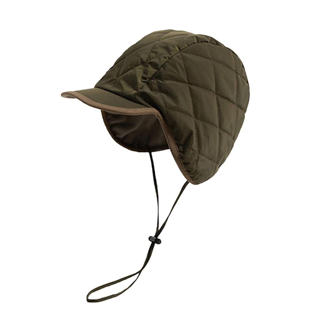 Croogo Flight Cap with Ear Short Pilot Perfect for Outdoor Work and Winter Flaps, Brim, Cap, Fleece-Lined, Windproof, Waterproof, Snowproof,