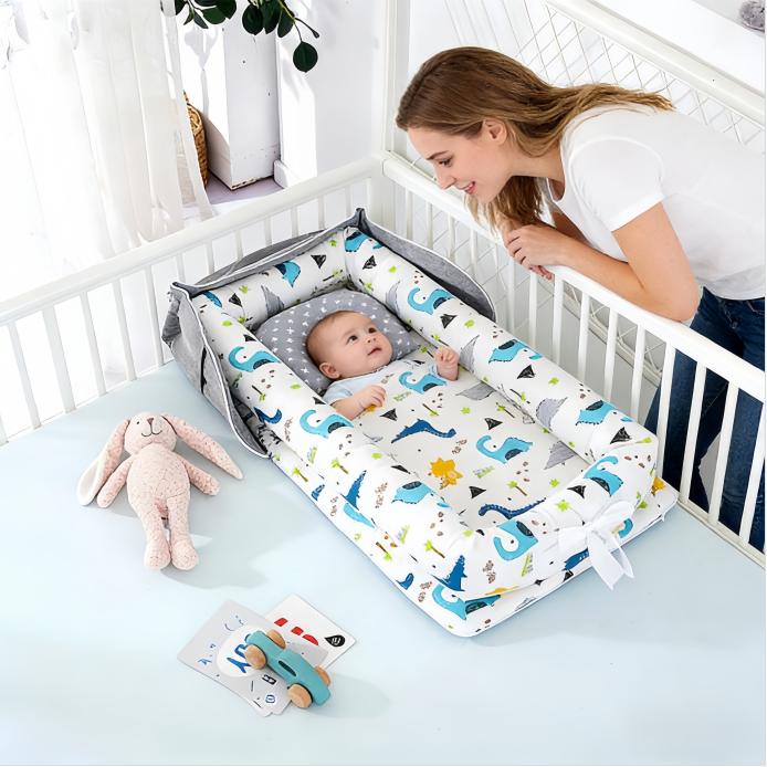 Portable bed-in-bed baby crib foldable newborn bed removable bionic anti-pressure bb bed-in-bed