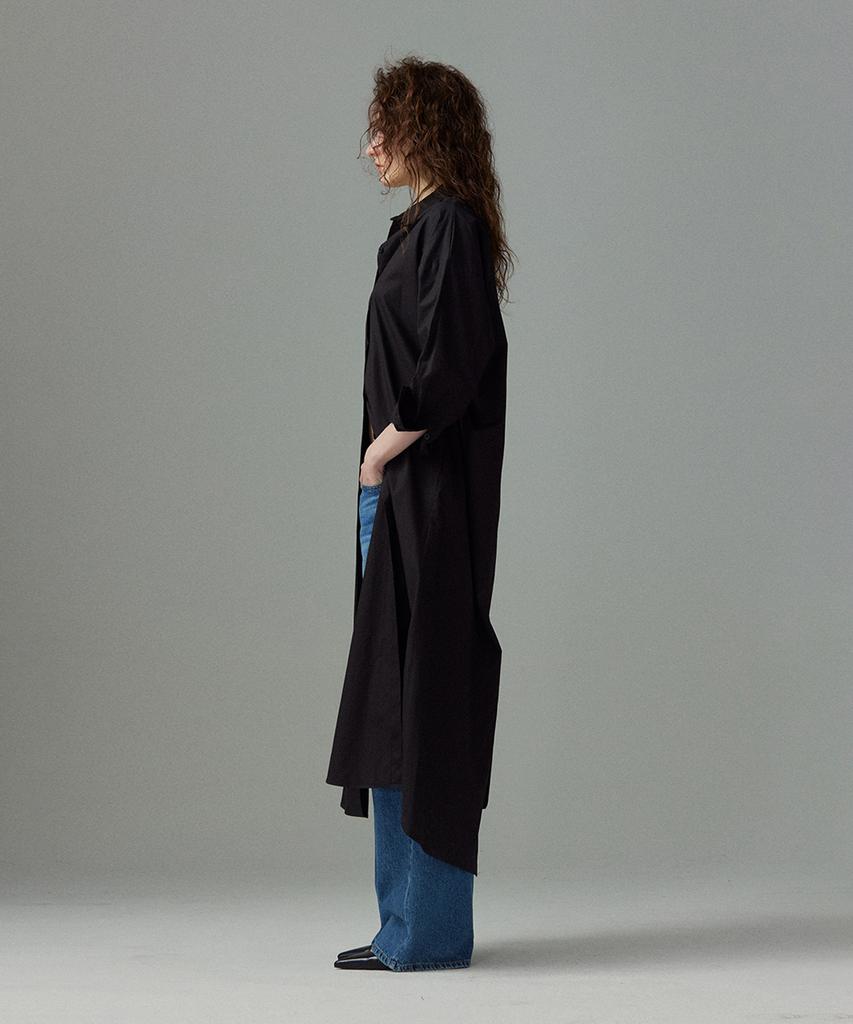 Meuameu [Essential] Maxi Pin Tuck Shirt Dress