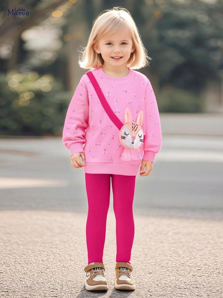 Little Maven Jesienny Zestaw Ubranek dla Dziewczynki z Długim Rękawem