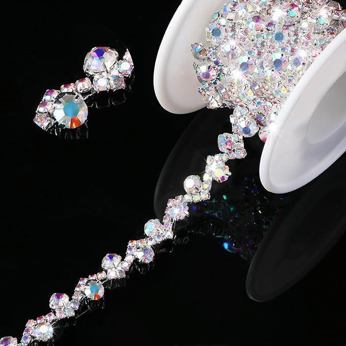 Catena a graffa a forma di S con strass colorati per nappe fai-da-te in vita e accessori decorativi per saldatura