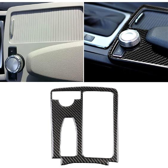 For Mercedes-Benz C-Class W204 2007-2013 Real Soft Carbon Fiber Center Console Gear Shift Panel Surround Cover Trim Kit Car Interior Accessories