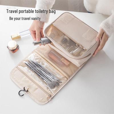 Trousse de Toilette de Voyage Portable avec Crochet - Grande Capacité, Séparation Humide/Sec, Facile à Transporter