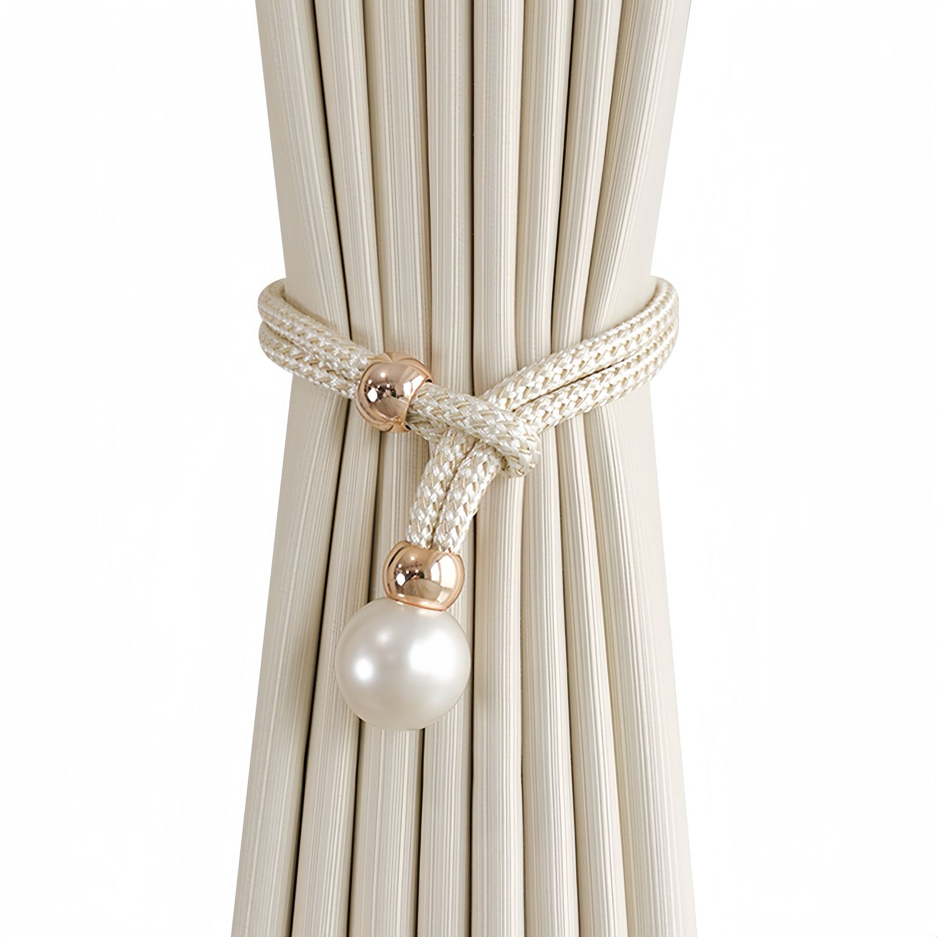 

2pcs Pearl Curtain Tiebacks Modern Decorative Holdbacks for Curtain Panels Living Room Bedroom Windows (beige,2pcs) бежевий