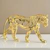 Nordic Creativity Metal Leopard Sculpture TV Cabinet Entrance Decoration Living Room Desktop Sculpture Home Decoration