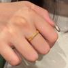 Xiaohongshu Bestseller: Minimalist Brushed Bow Sand Gold Ring for Women