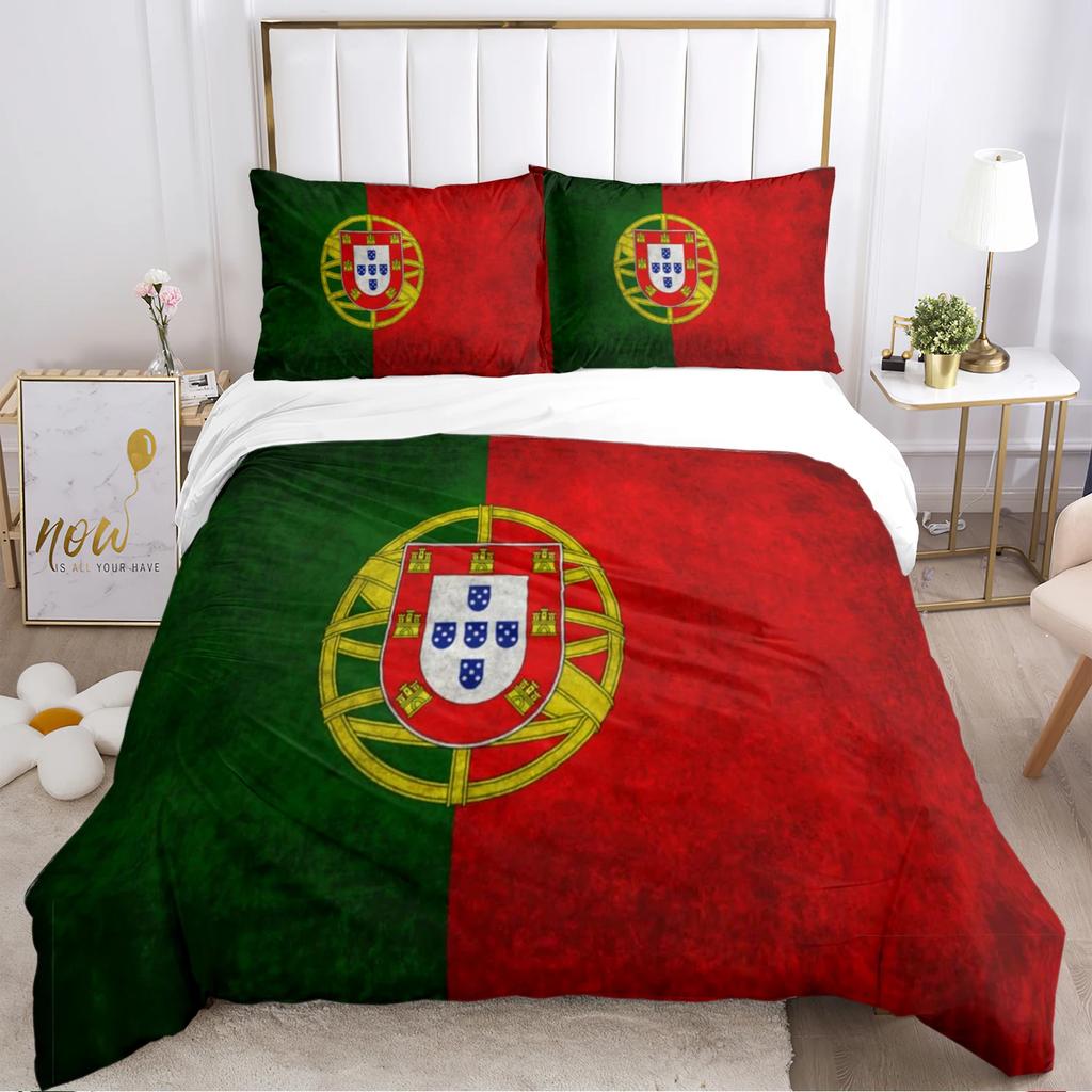 US UK National Flag Digital Polyest Duvet Cover Bedding Sets Soft Quilt Cover and Pillowcases for Teens Single/Double/Queen/King