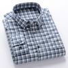 New 100% Pure Cotton Flannel Men's Plaid Shirts Male Business Casual High Quality Long sleeve Shirt for Men Pocket Shirt 4XL 5XL