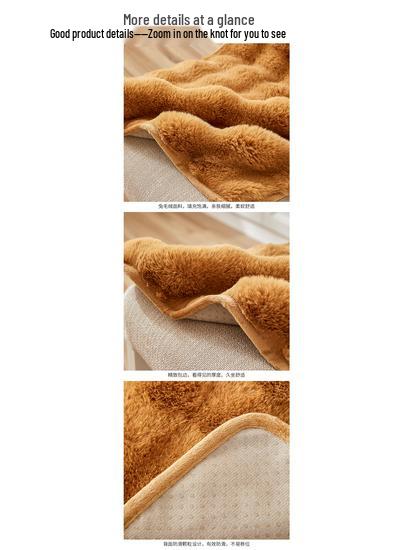 Winter Plush Non-Slip Thick Chair Cushion with Integrated Backrest for Living Room, Dining, and Office