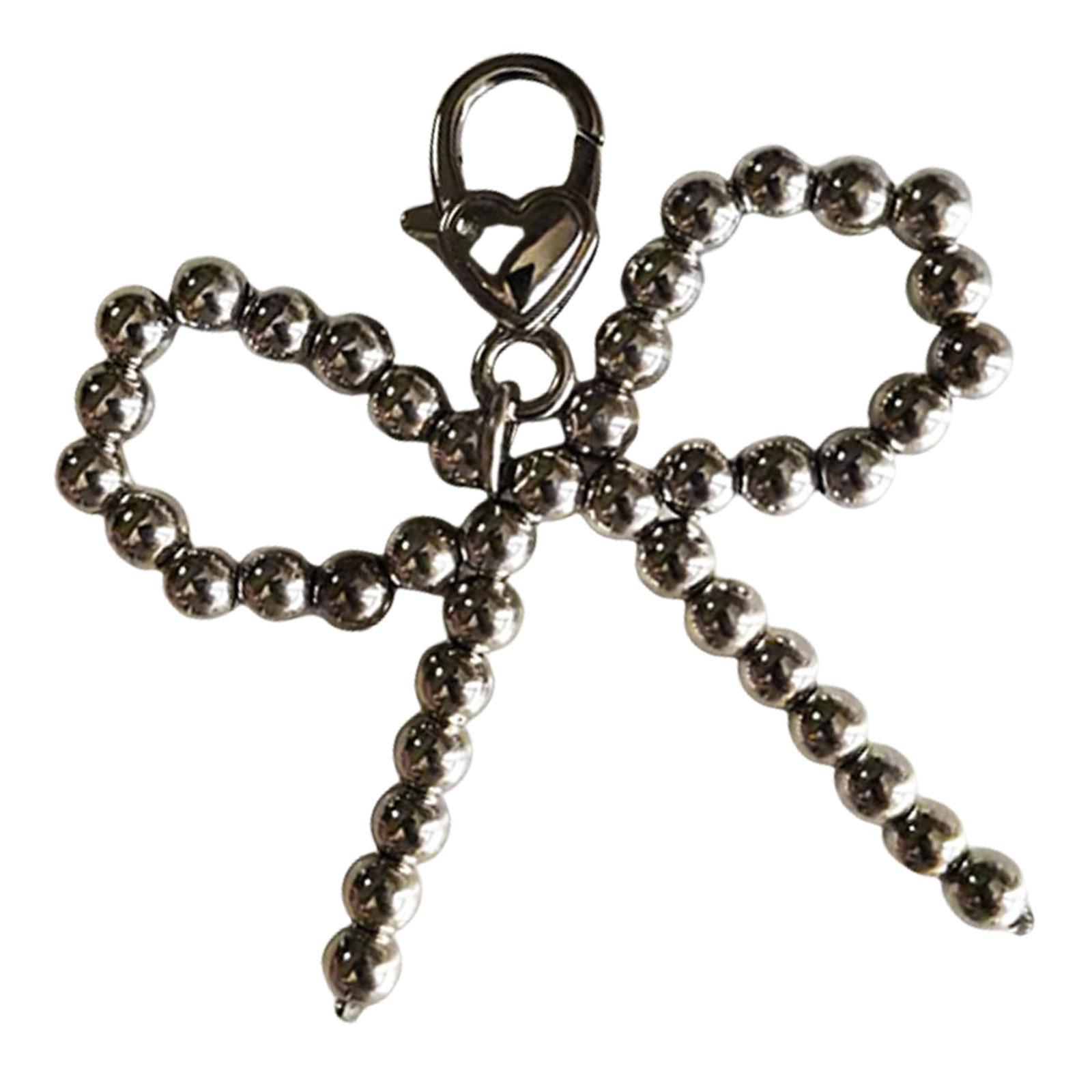 

Подвеска для обуви Съемные украшения для обуви Модные жемчужины Бисероплетение Бантик Подвеска-шарм для обуви Декоративные аксессуары для обуви серебряный